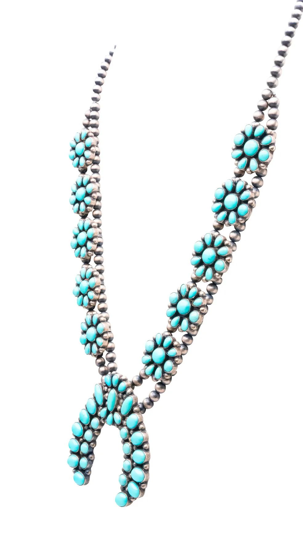 Campitos Turquoise Squash Blossom Necklace | Kathleen Chavez