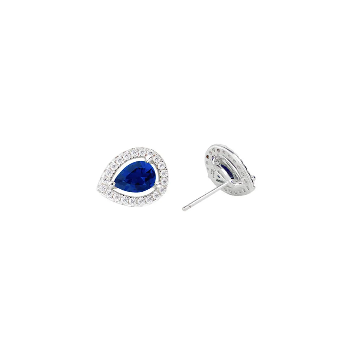 CARAT* London Sterling Silver Emile Sapphire Earrings