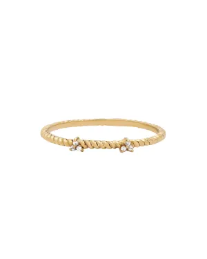 Cassia Solid Gold Stacking Ring