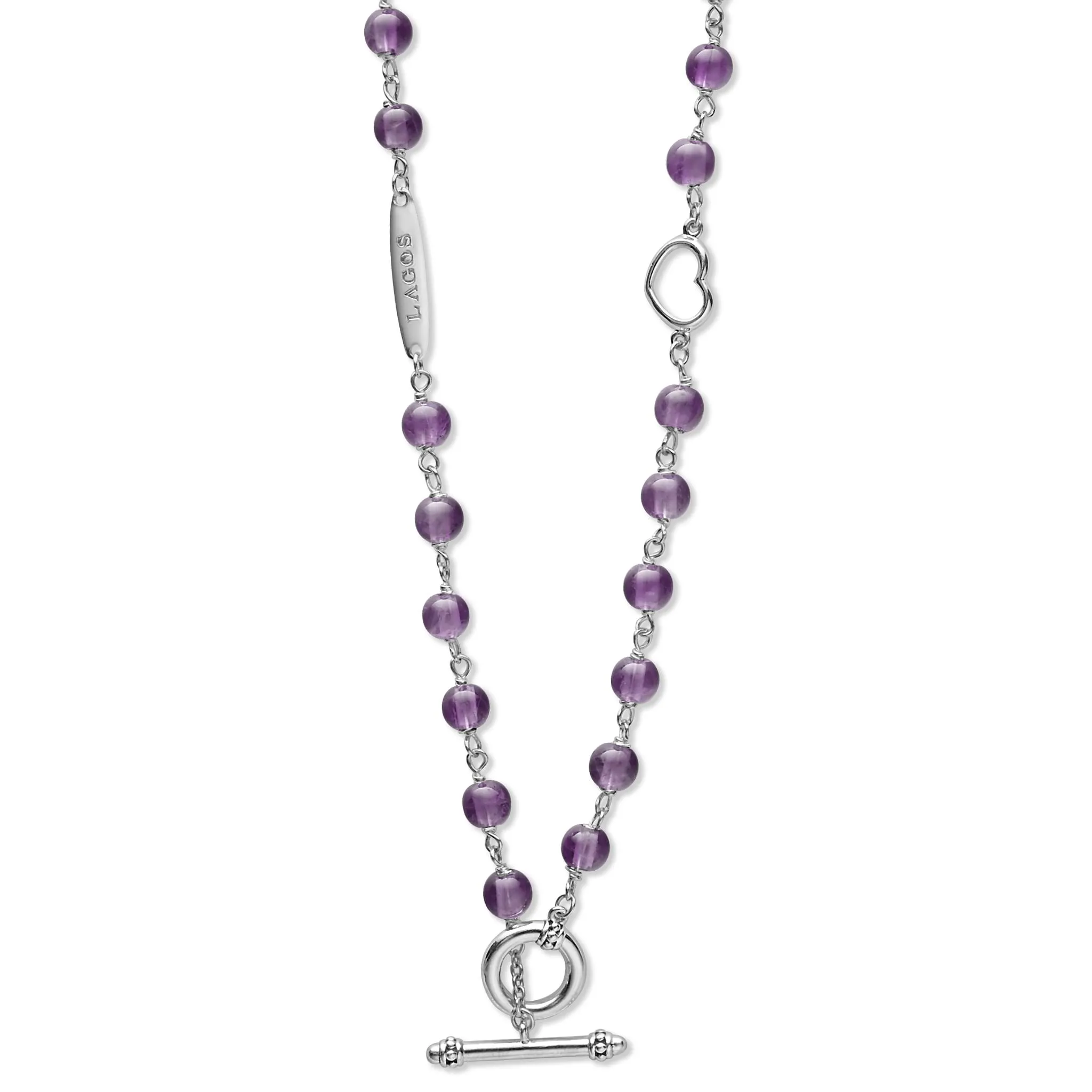 Caviar Icon Amethyst Beaded Necklace