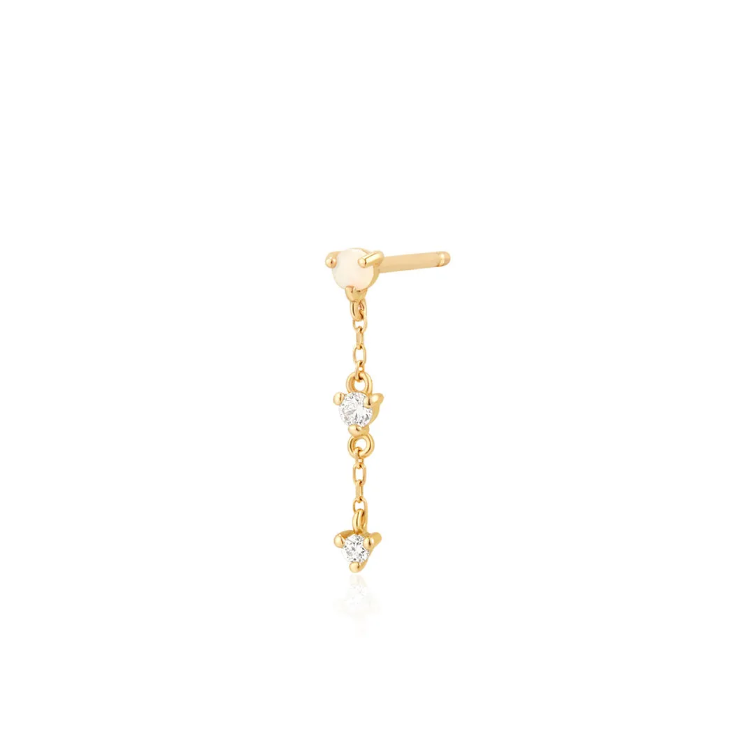 CELESTIA | Opal and Lab-Grown Diamond Drop Earring