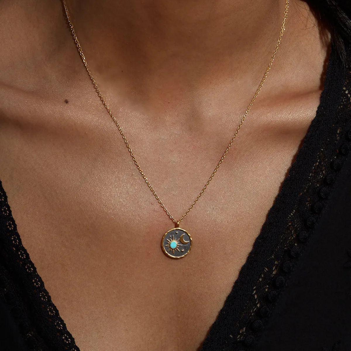 Celestial Birthstone Necklace - December