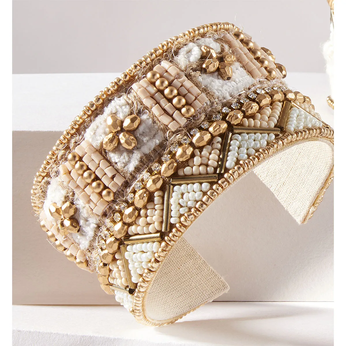 Charlie Paige Gold & White Bracelet Cuff, 2 Designs