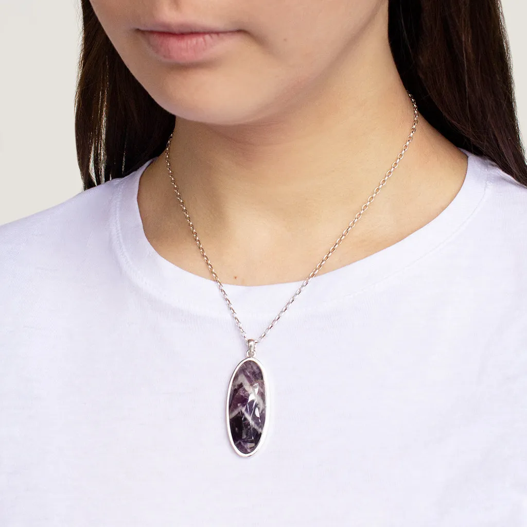 Chevron Amethyst Necklace