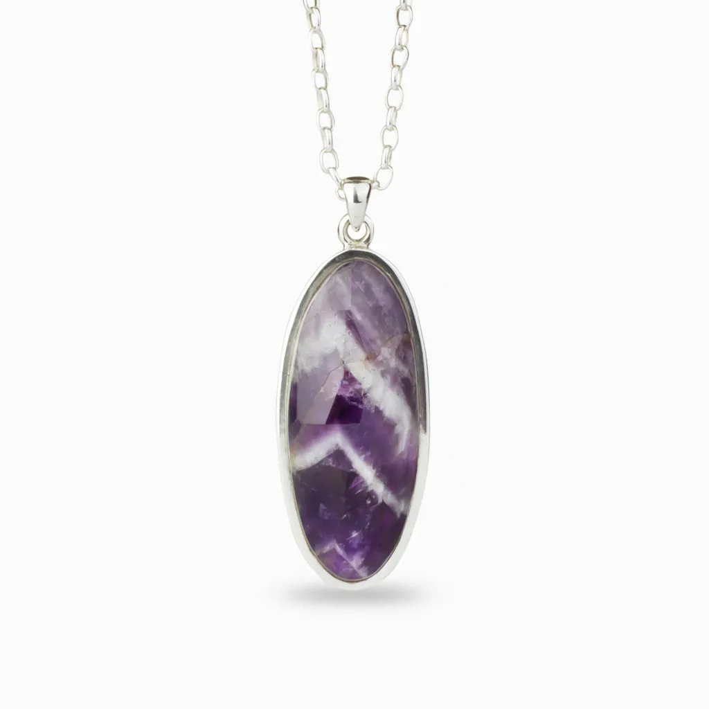 Chevron Amethyst Necklace