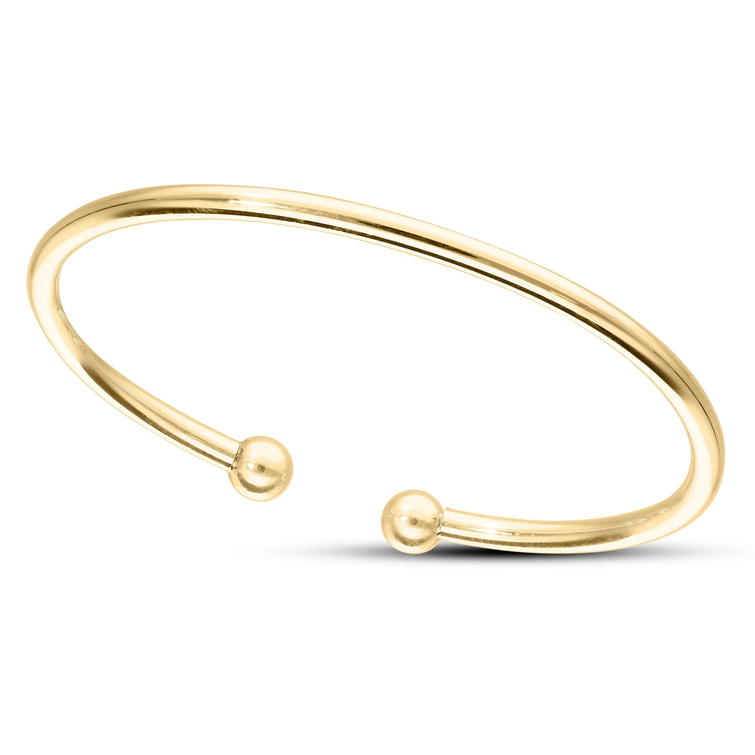 Children's Silver and Yellow Gold plated Torque Baby Bangle (0-3 yrs)