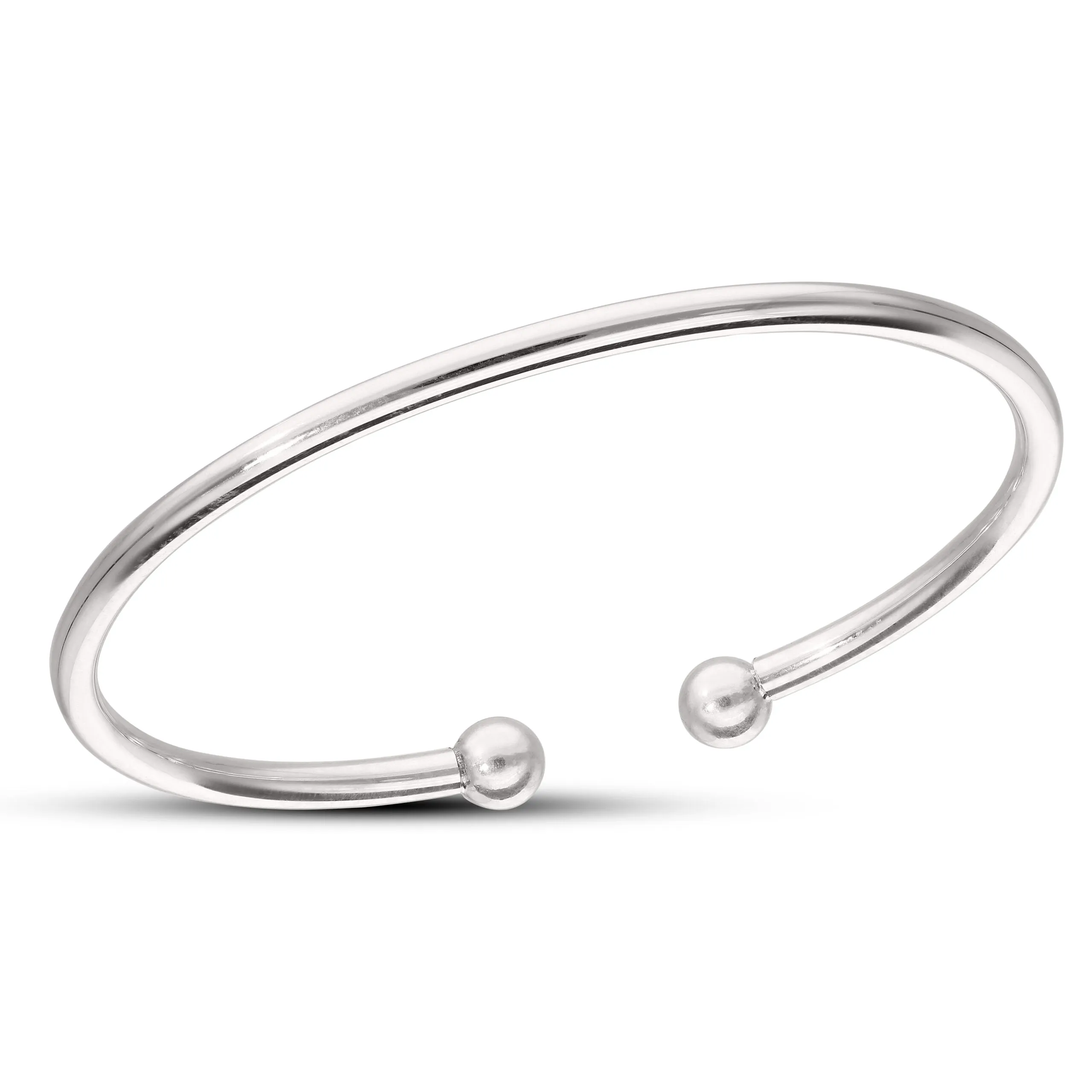 Children's Silver and Yellow Gold plated Torque Baby Bangle (0-3 yrs)