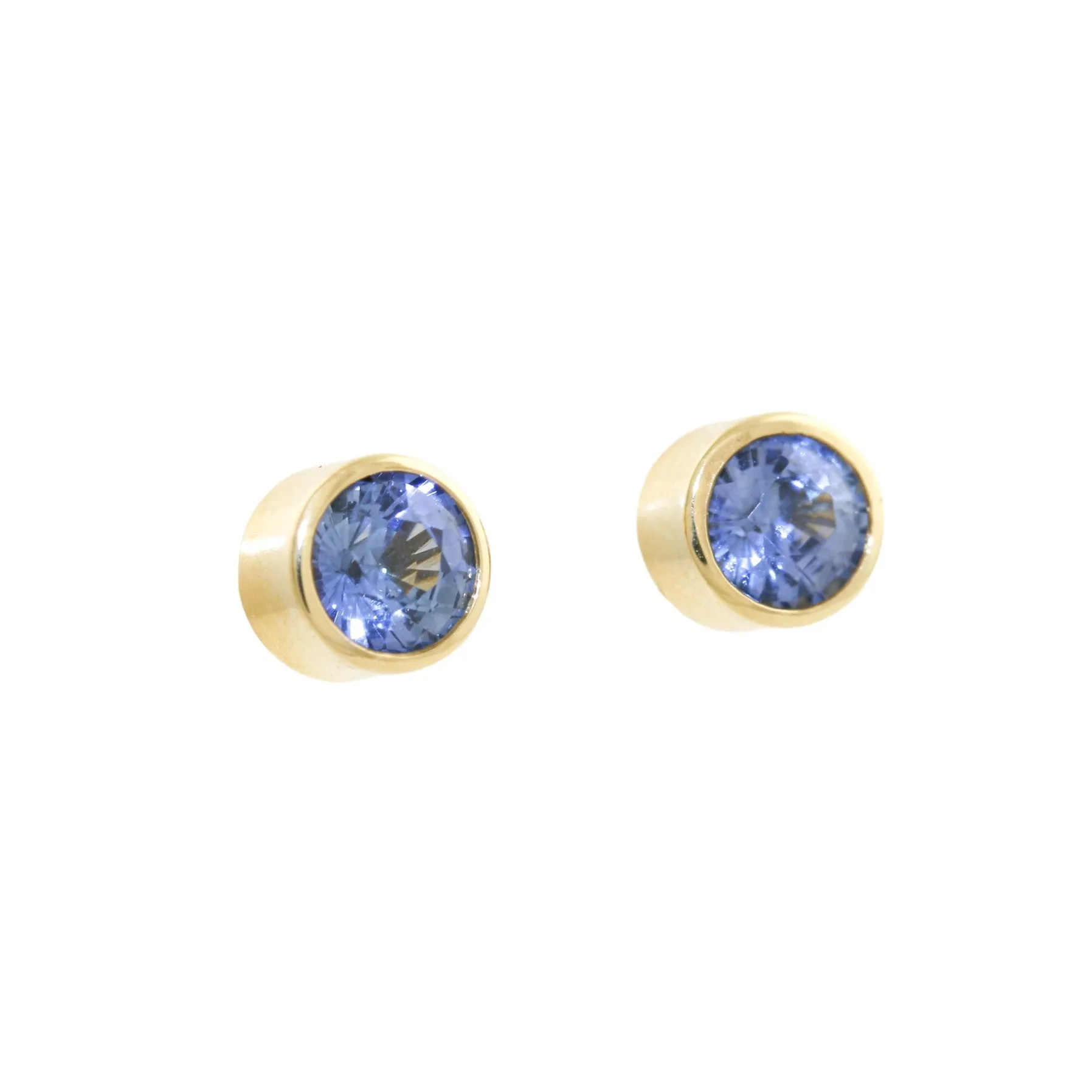 Cornflower Sapphire Studs in 18k