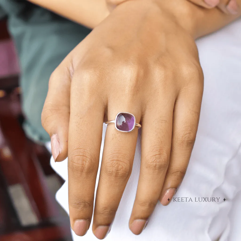 Cushion Conquer - Amethyst Ring