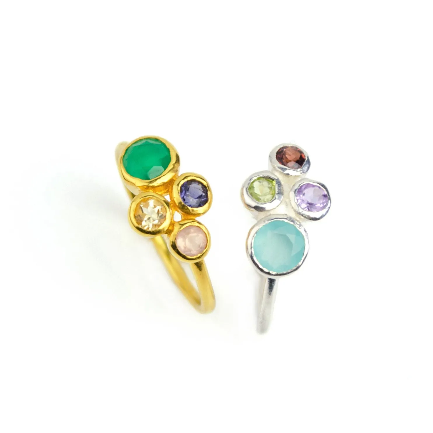 Custom Birthstone Ring for Mom of Three