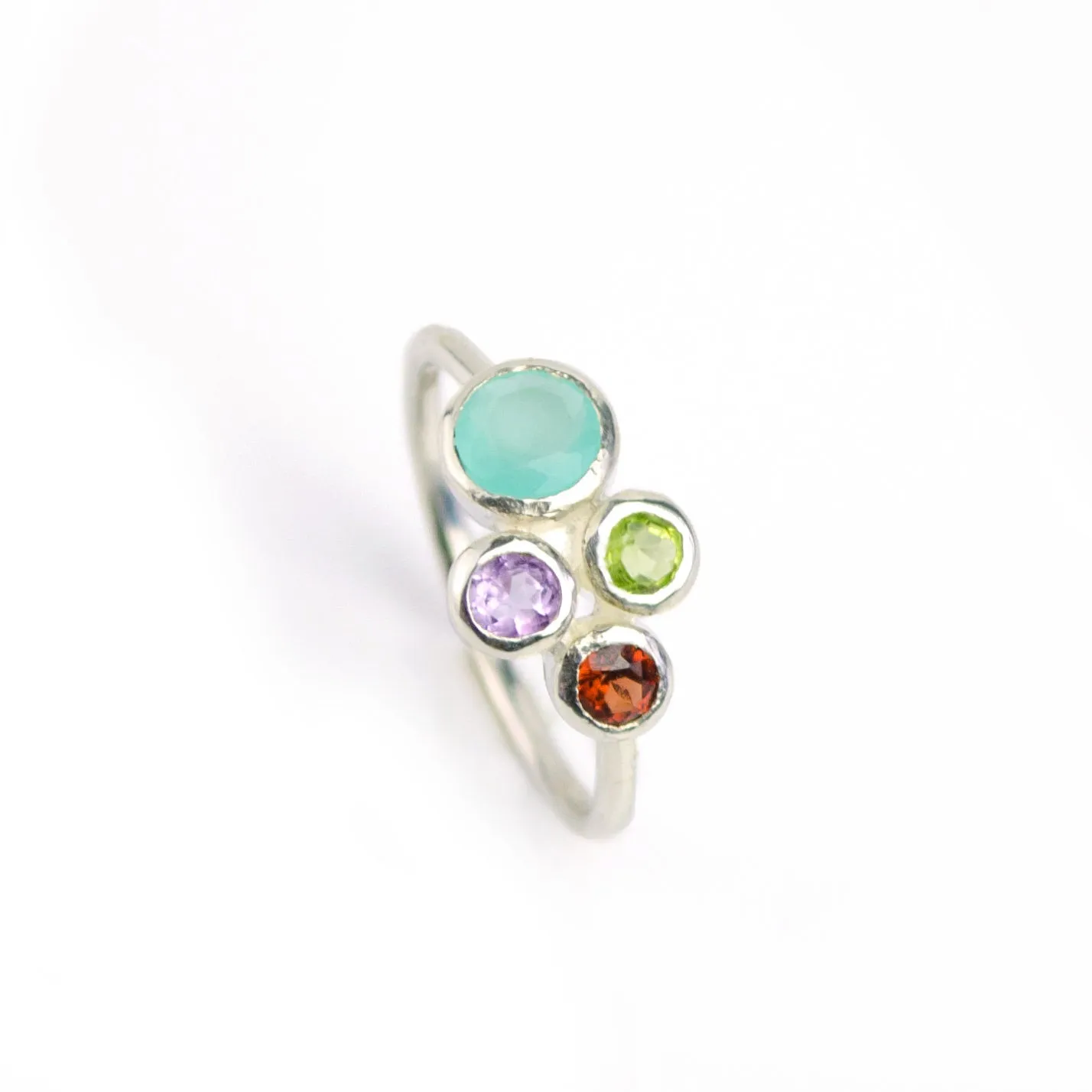 Custom Birthstone Ring for Mom of Three