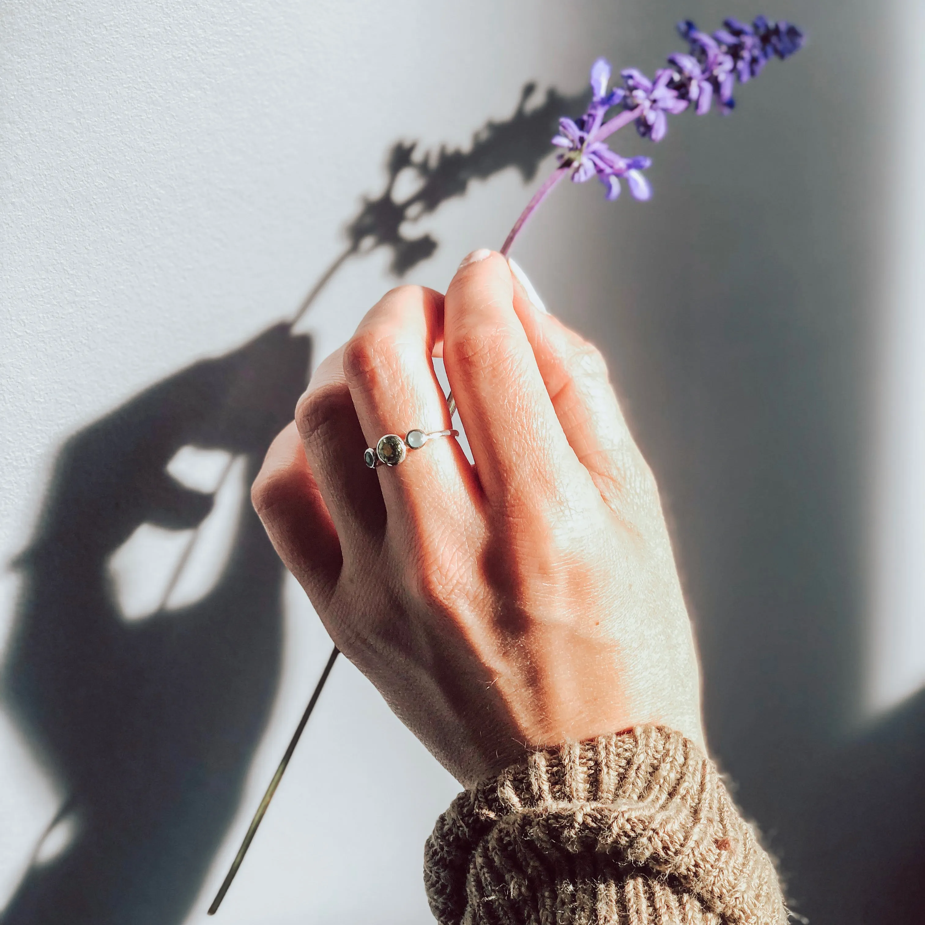 Custom Birthstone Ring for Mom of Three