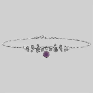 DARK BLOOM. Amethyst Choker - Silver