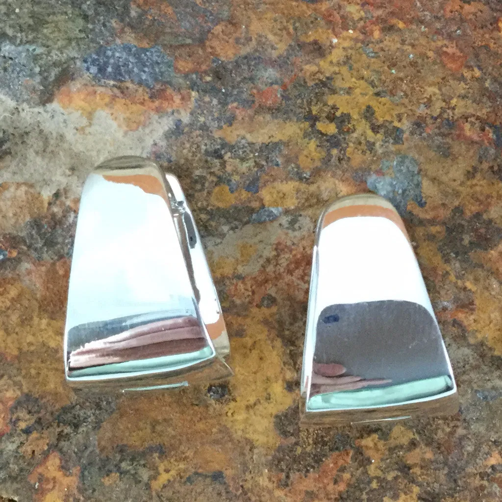 David Rosales Amazing Light Inlaid Sterling Silver Huggie Earrings