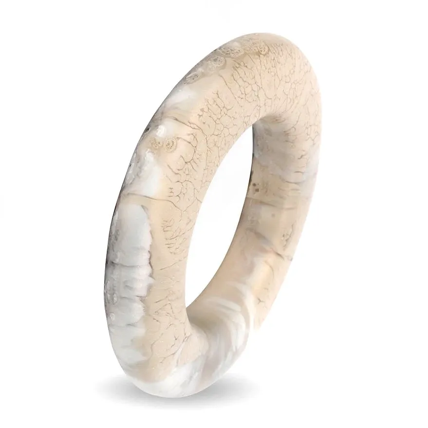 Disc Bangle in Sandy Pearl - Dinosaur Designs