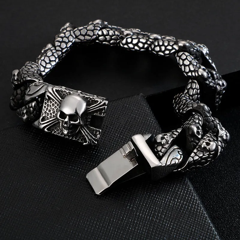 Domineering skull bracelet