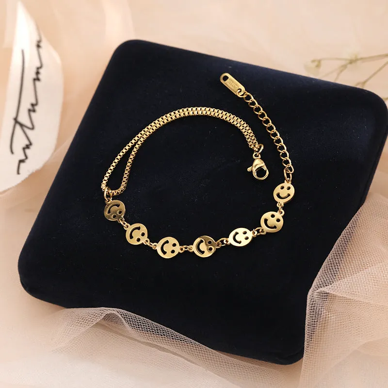 Double-strand Smiley Face Bracelet