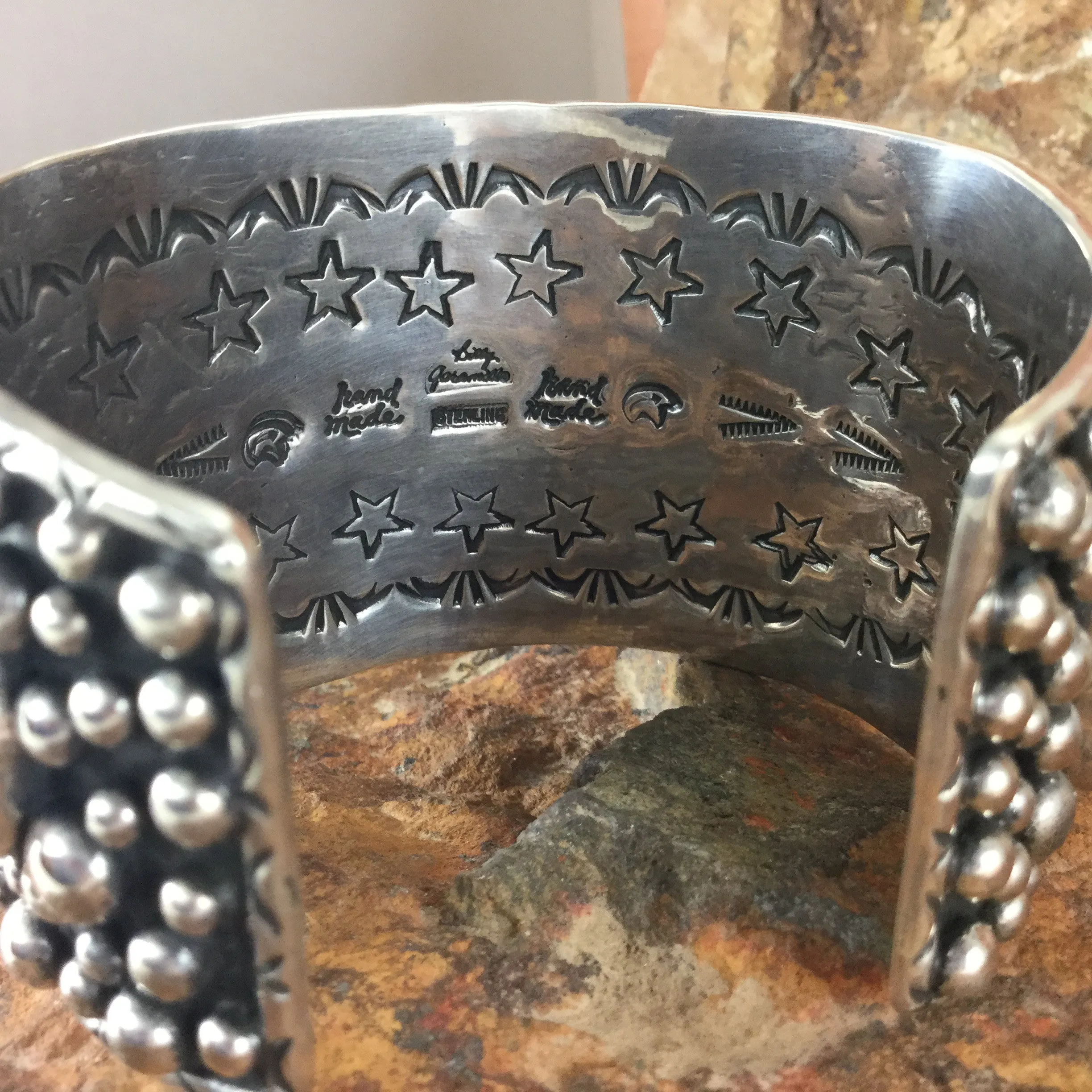 Dry Creek Turquoise Sterling Silver Cuff Bracelet by Billy The Kid