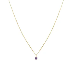 Element Necklace | 14k Gold & Amethyst