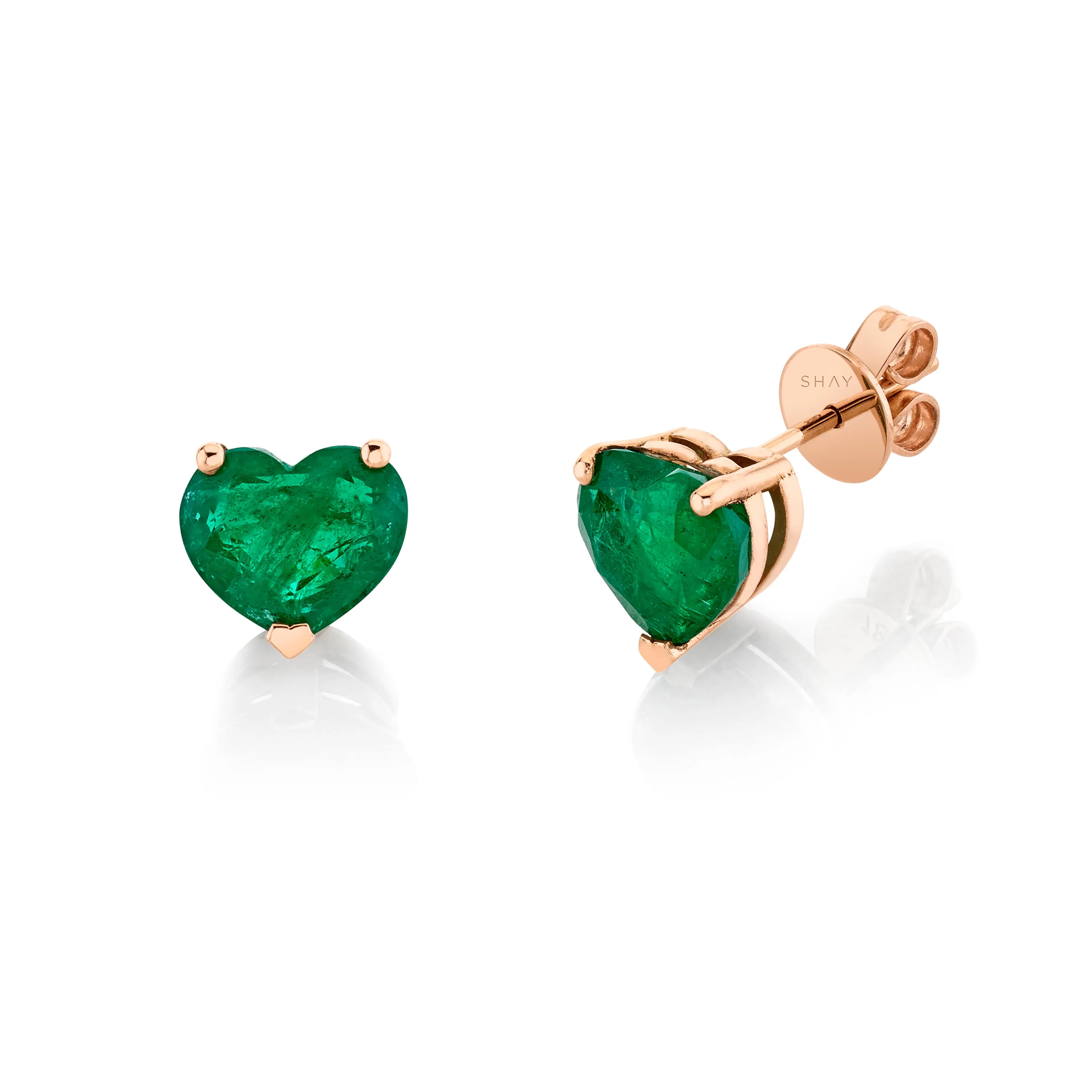 EMERALD HEART STUDS