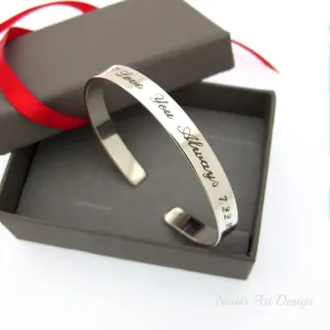 Engraved remembrance bracelet