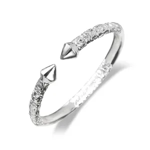 Extra Thick Pyramid 925 Sterling Silver West Indian Bangle, 1 piece