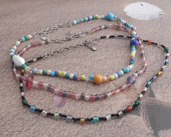 Glass Bead Turquois Glass Mix Necklace