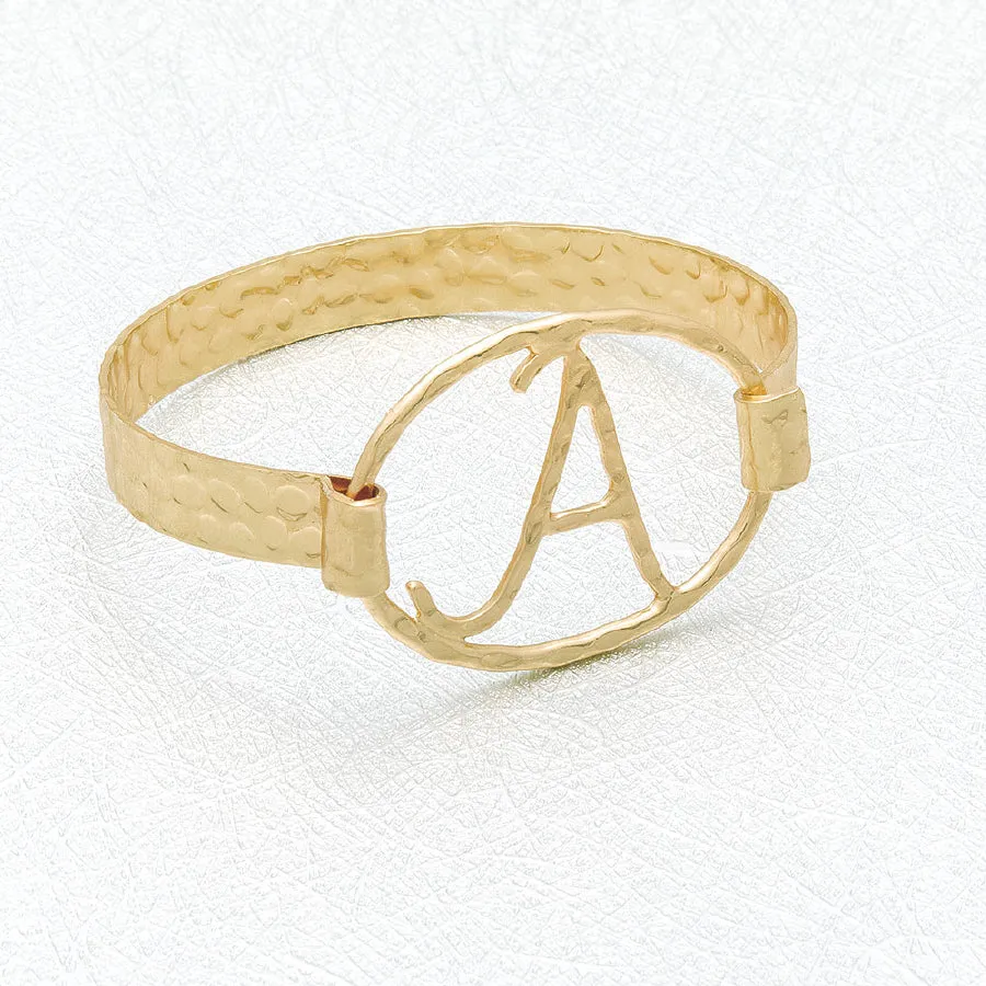 Gold Monogram Cuff