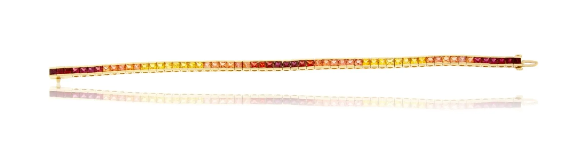 Gradiation Sunset Sapphire Tennis Bracelet