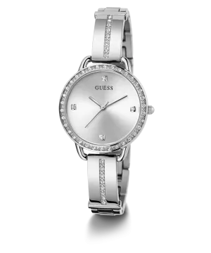 GUESS Ladies Silver Tone Analog Watch