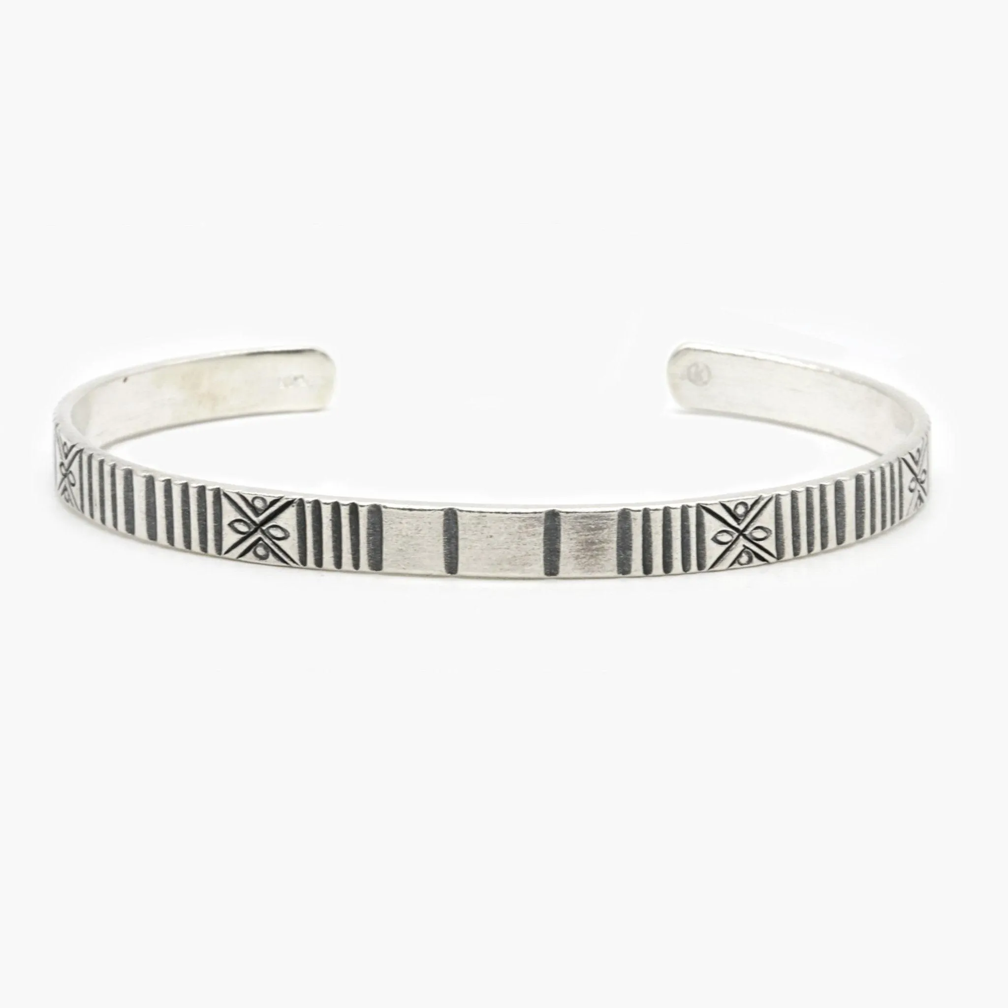 Hand-forged "Cherokee" Silver Bangle