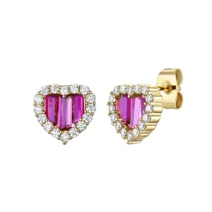 Heart Halo Stud Earring