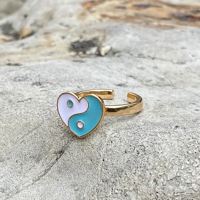 Heart Yin Yang Anxiety Ring ☯︎