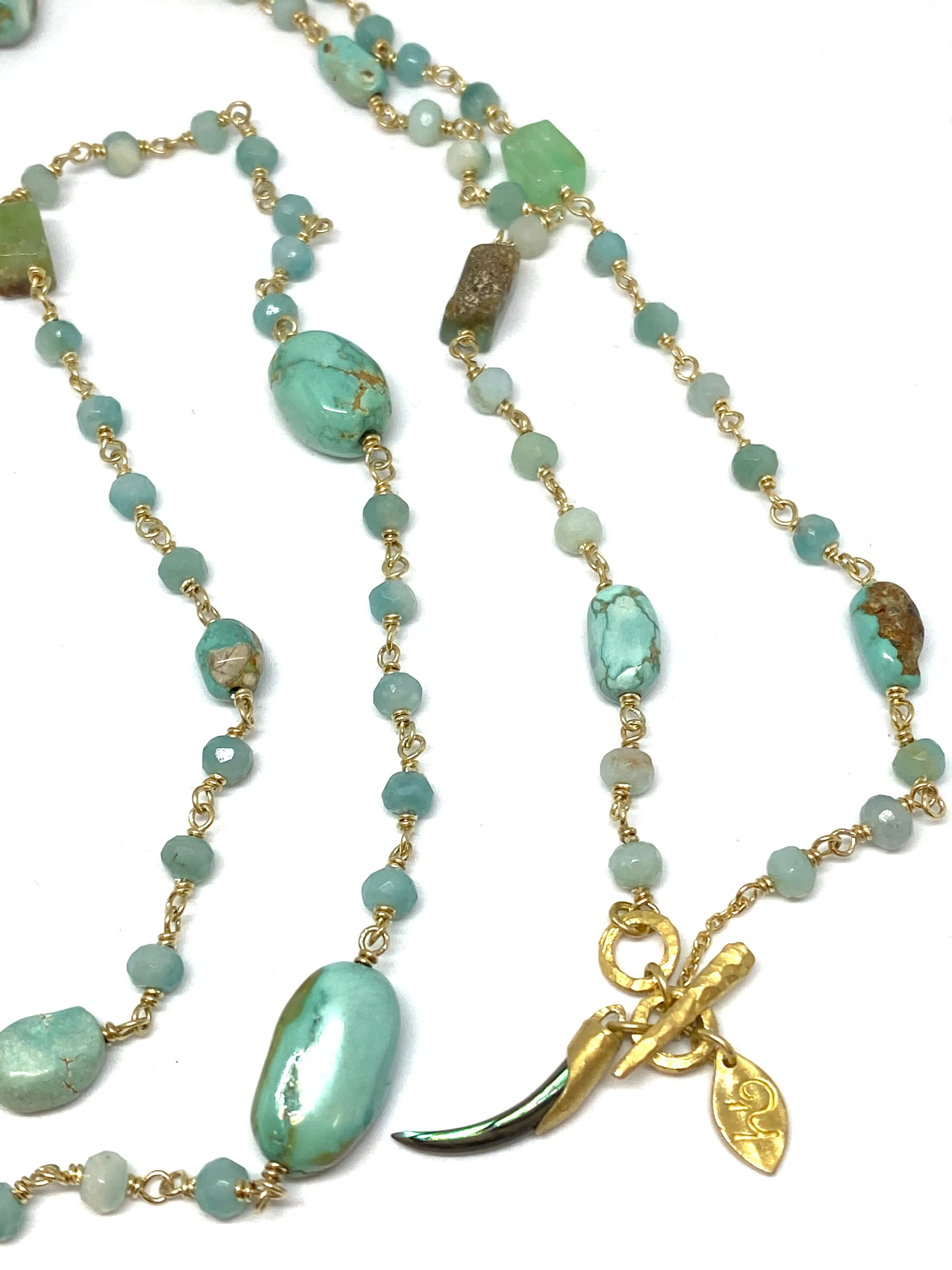 Heather Benjamin Turquoise Chain Necklace