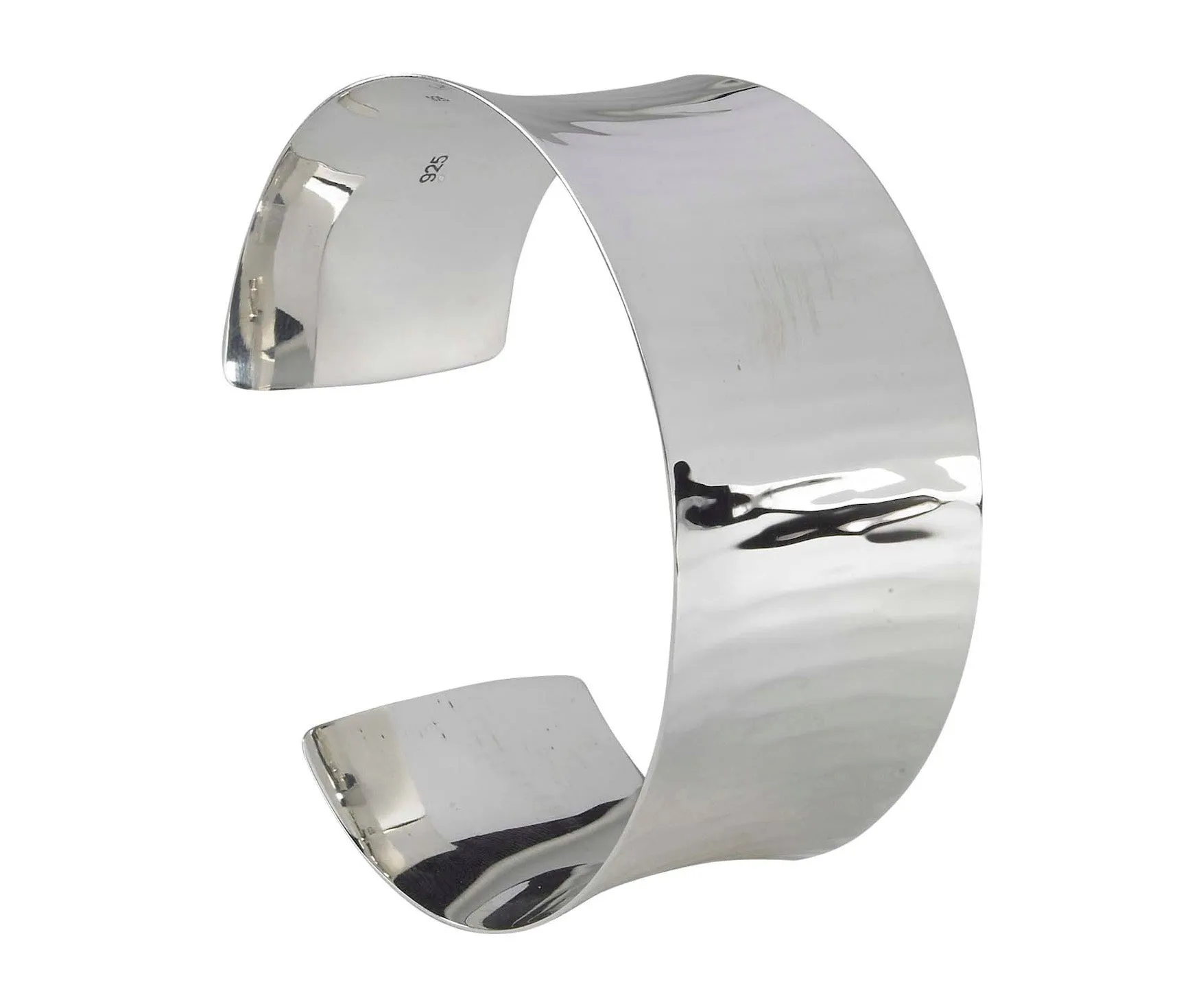 Heavy Rippled Design Wide Cuff Bangle