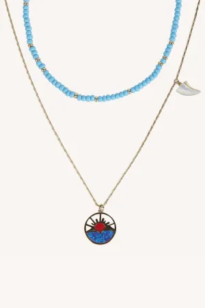 Horizon Charm Layered Necklace