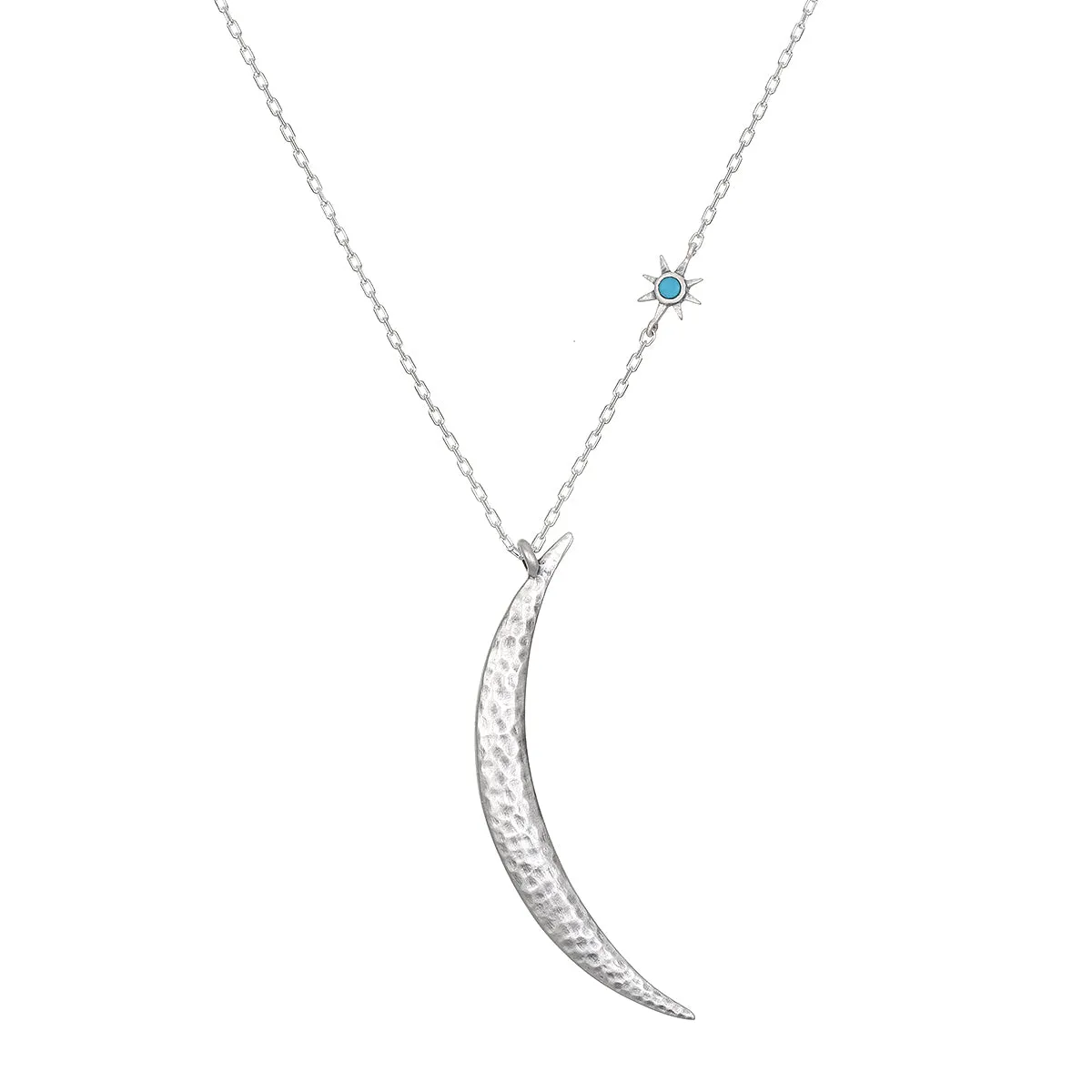 Illuminated Path Silver Moon Necklace