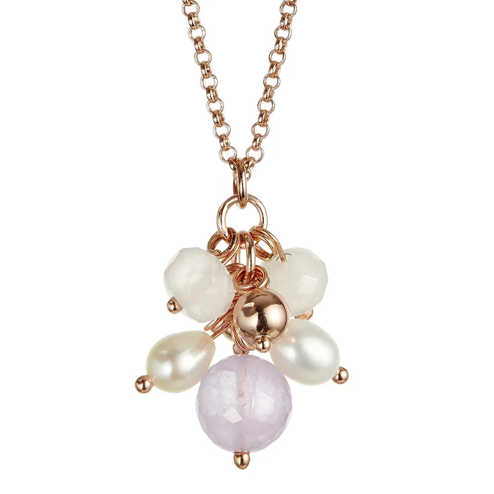 Jersey Pearl Joy Amethyst & Rose Quartz Pearl Pendant 1931495