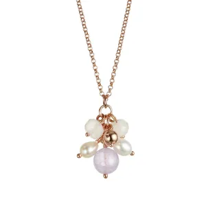 Jersey Pearl Joy Amethyst & Rose Quartz Pearl Pendant 1931495