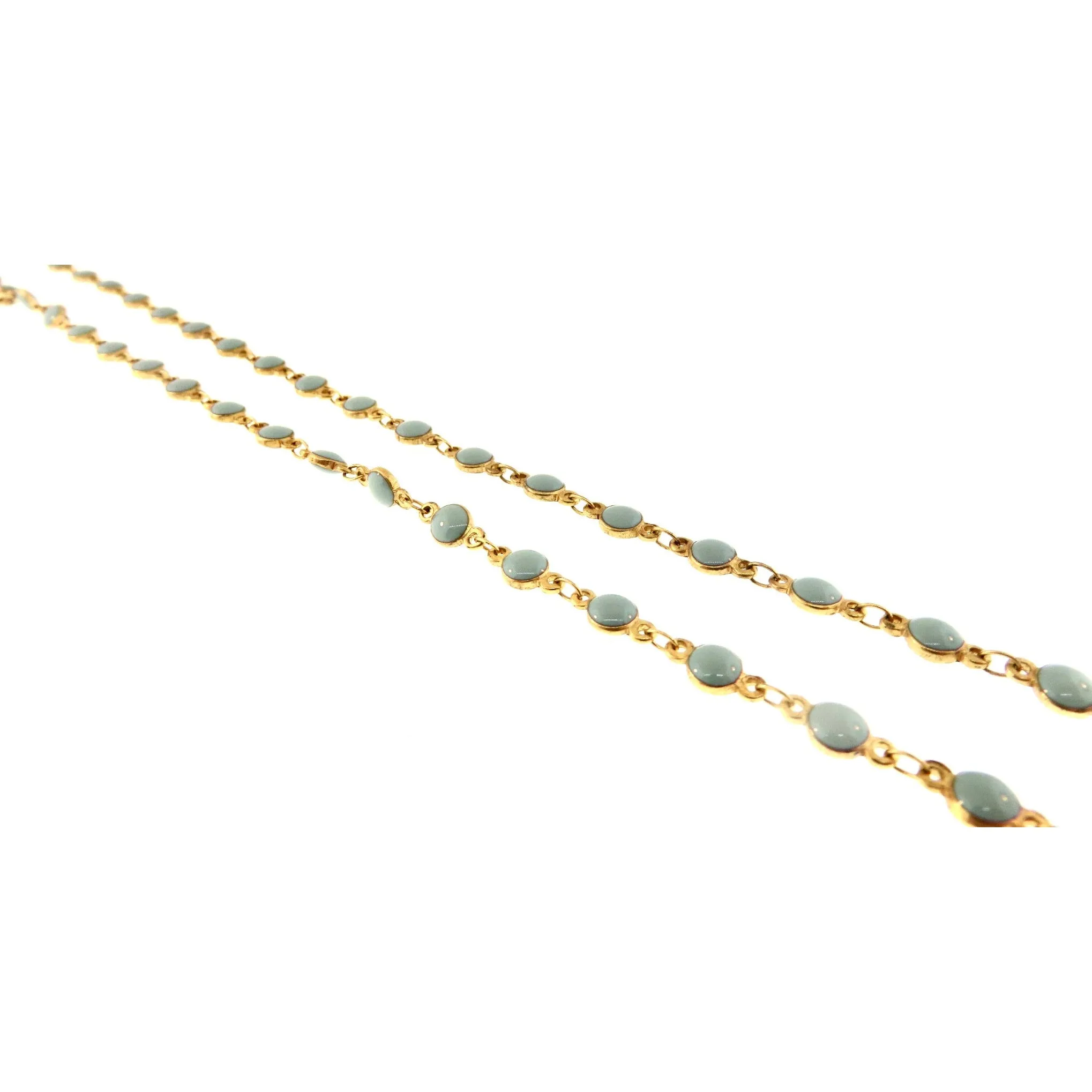 La Vie Parisienne Pacific Opal and Turquoise Double Chain Necklace