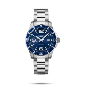 Longines Hydroconquest Watch Blue Dial 39mm Quartz