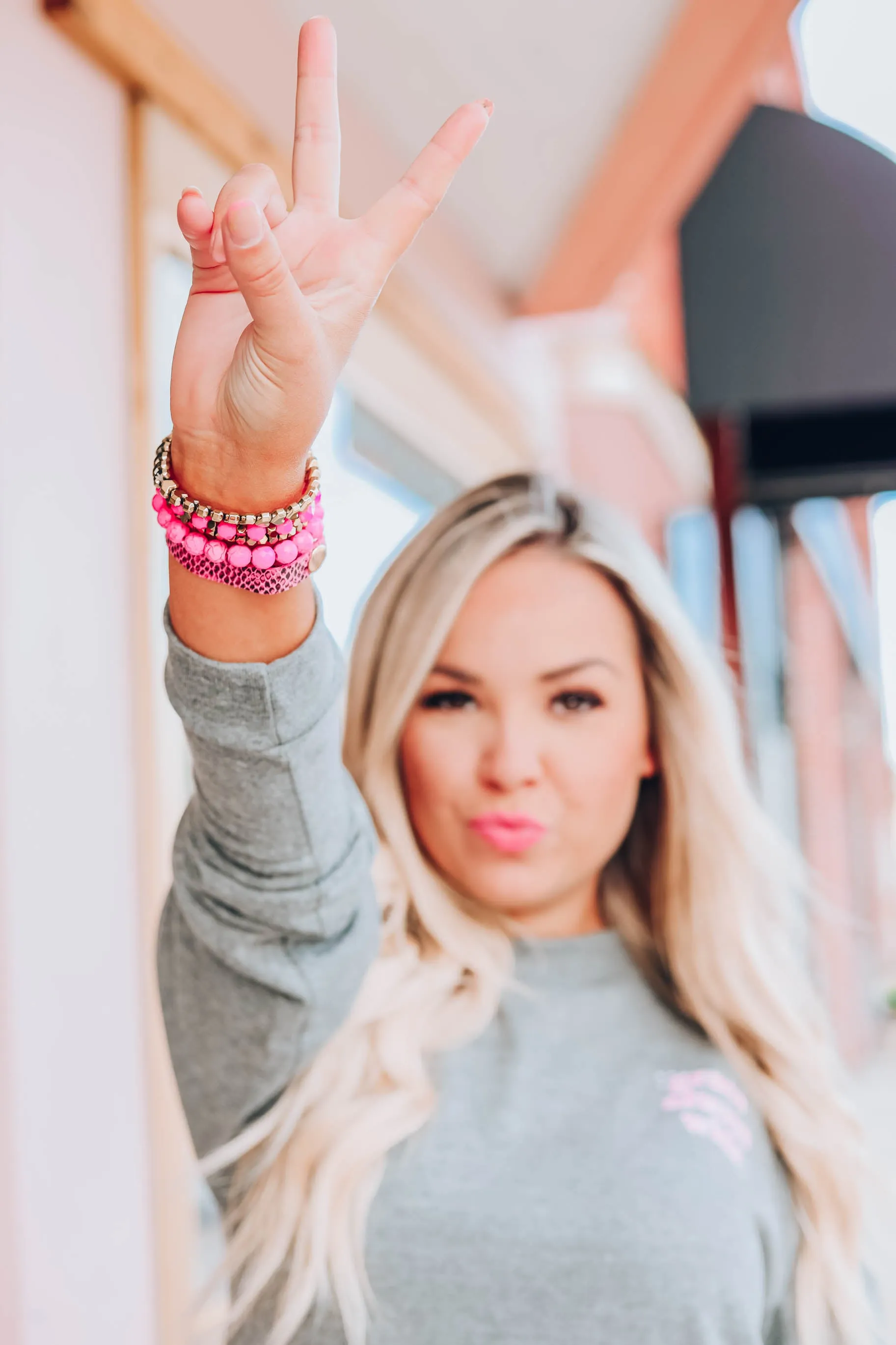 Maddox Stack Bracelet - Fuchsia Snake