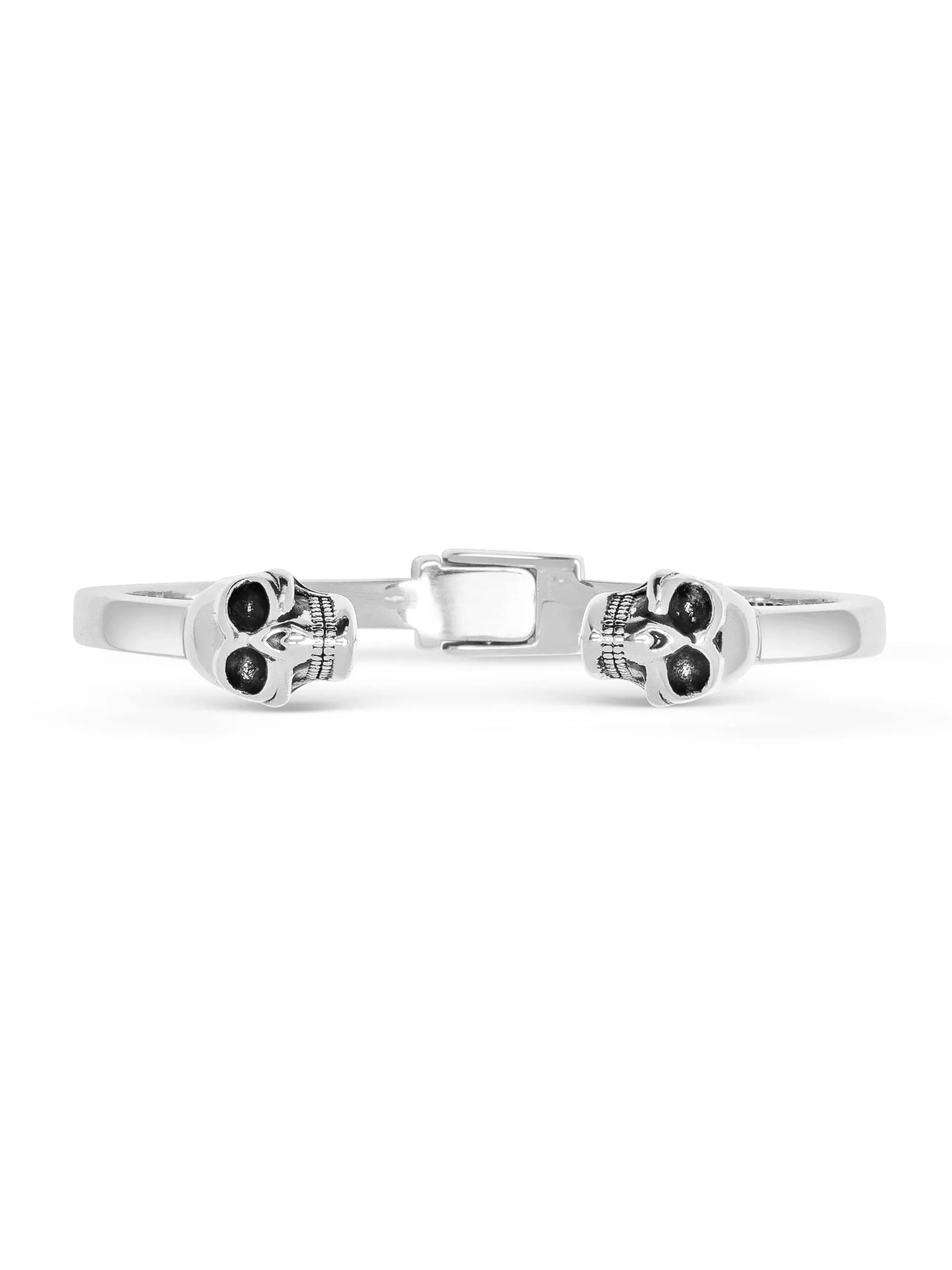 Men's Silver Skull Bangle