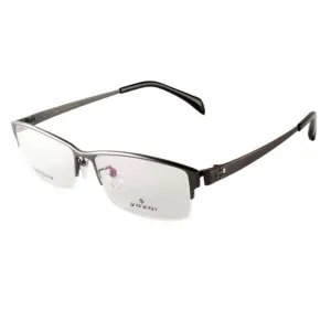 Men's Titanium Wide Half Rim Eyeglasses A8179