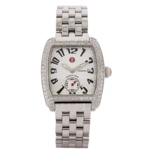 Michele Deco Urban Mini Watch Silver Dial Diamonds 29mm Quartz (Preowned)