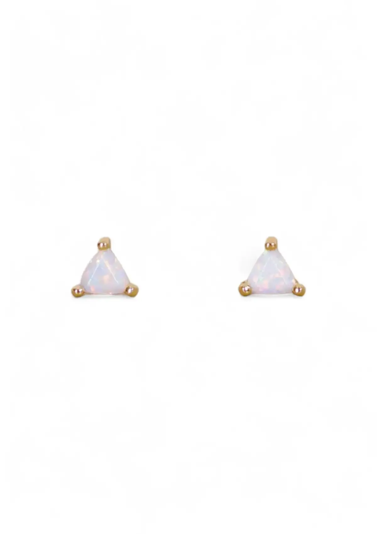 Mini Energy Gem Earrings - White Opal