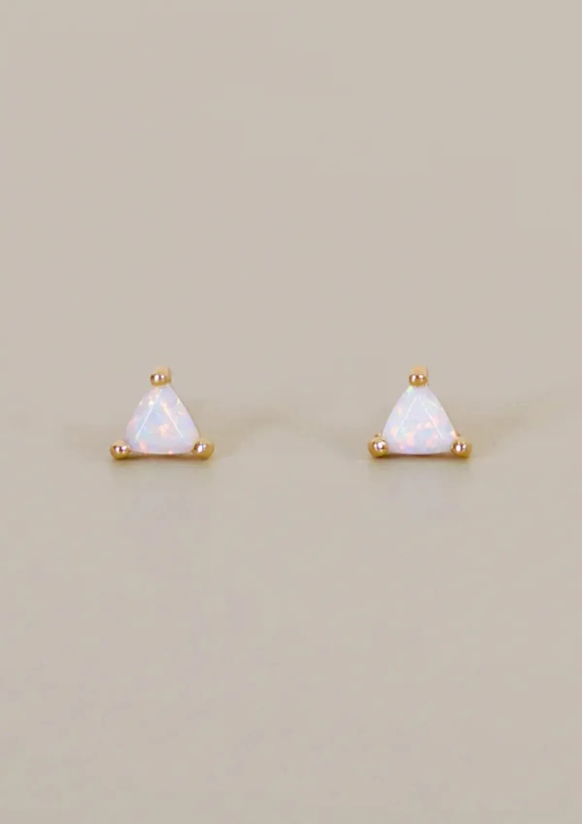 Mini Energy Gem Earrings - White Opal