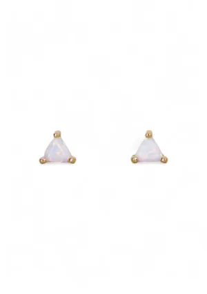 Mini Energy Gem Earrings - White Opal