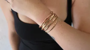 MIXED SET 5 (2 Thin Gold, 2 Thin Rose Gold, 1 Thick Gold, 1 Thick Rose Gold)