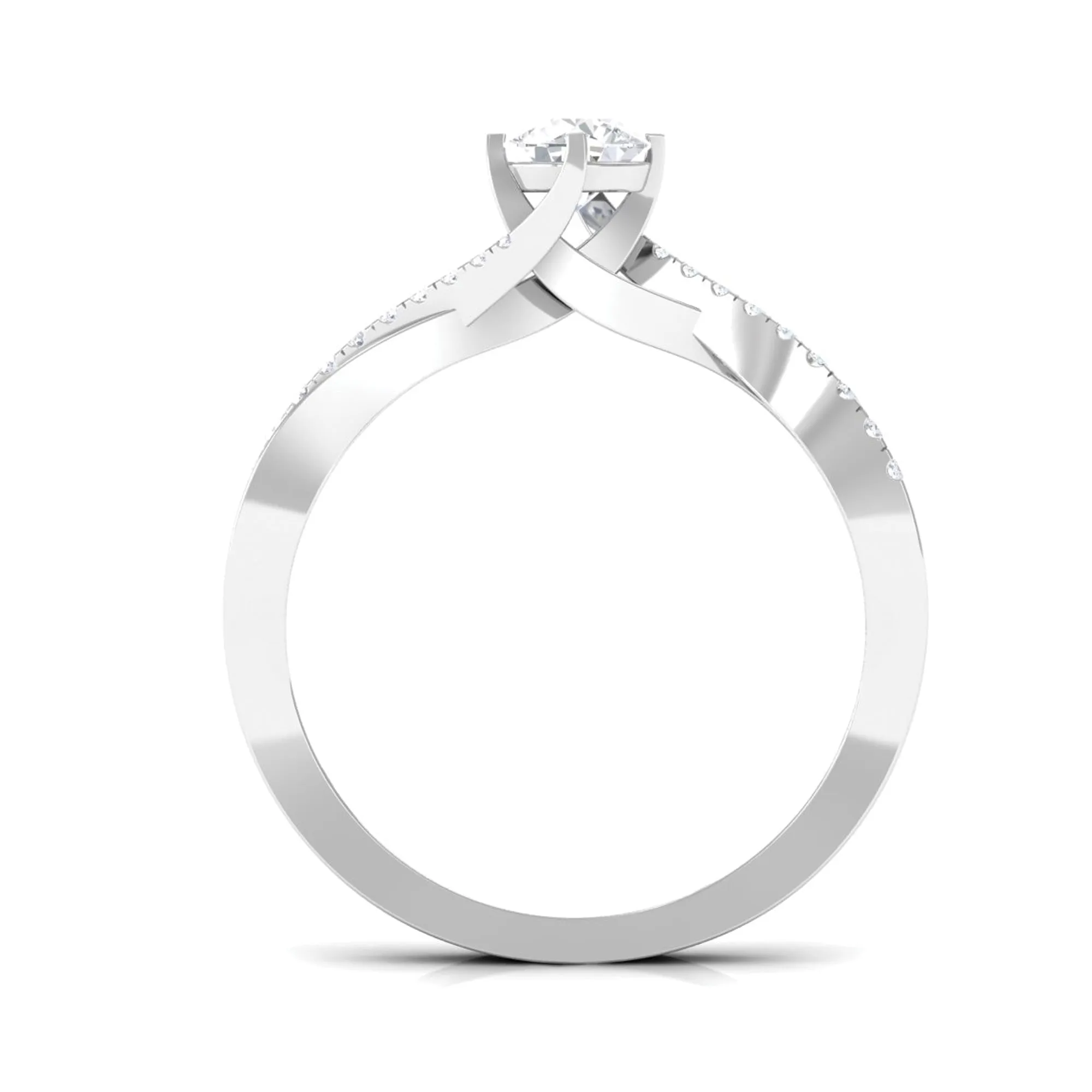 Moissanite Bypass Infinity Engagement Ring